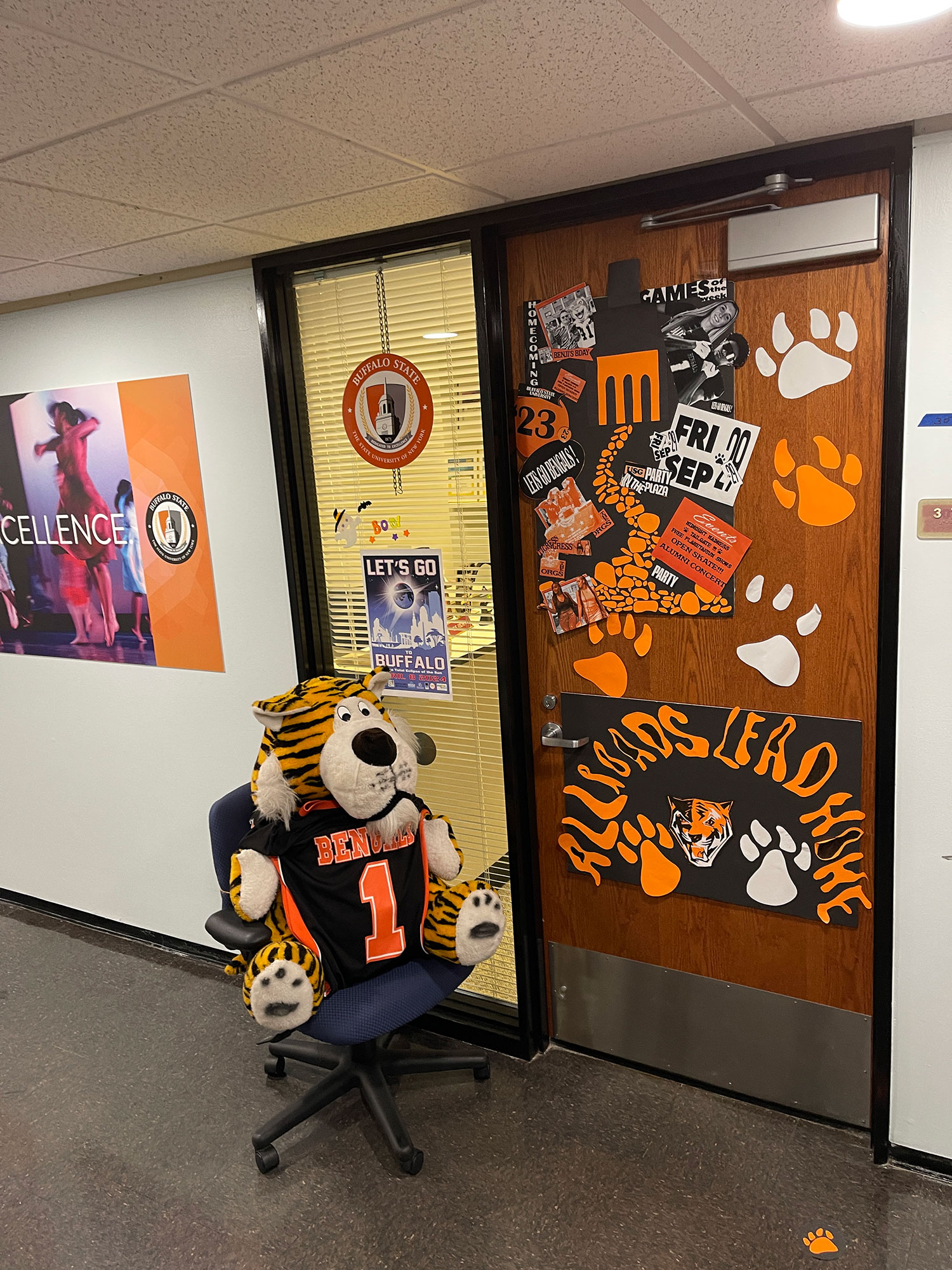 Marketing and Communications Decorated Door